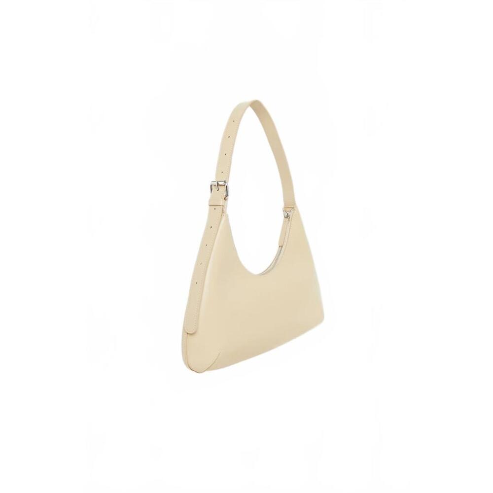 Beige Rounded Shoulder Bag